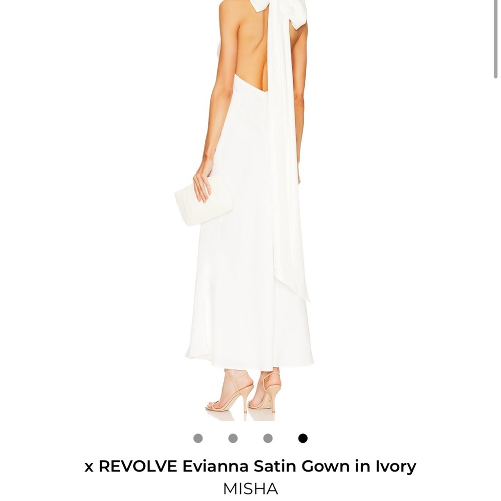 MISHA x REVOLVE Evianna Satin Gown in Ivory